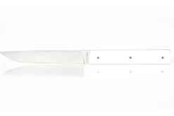Coffret de 6 couteaux de table faits mains Perceval 888 blanc