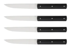 Coffret de 4 couteaux de table faits mains Perceval 888 noir