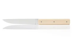 Coffret de 4 couteaux de table faits main Perceval 888 façon ivoire