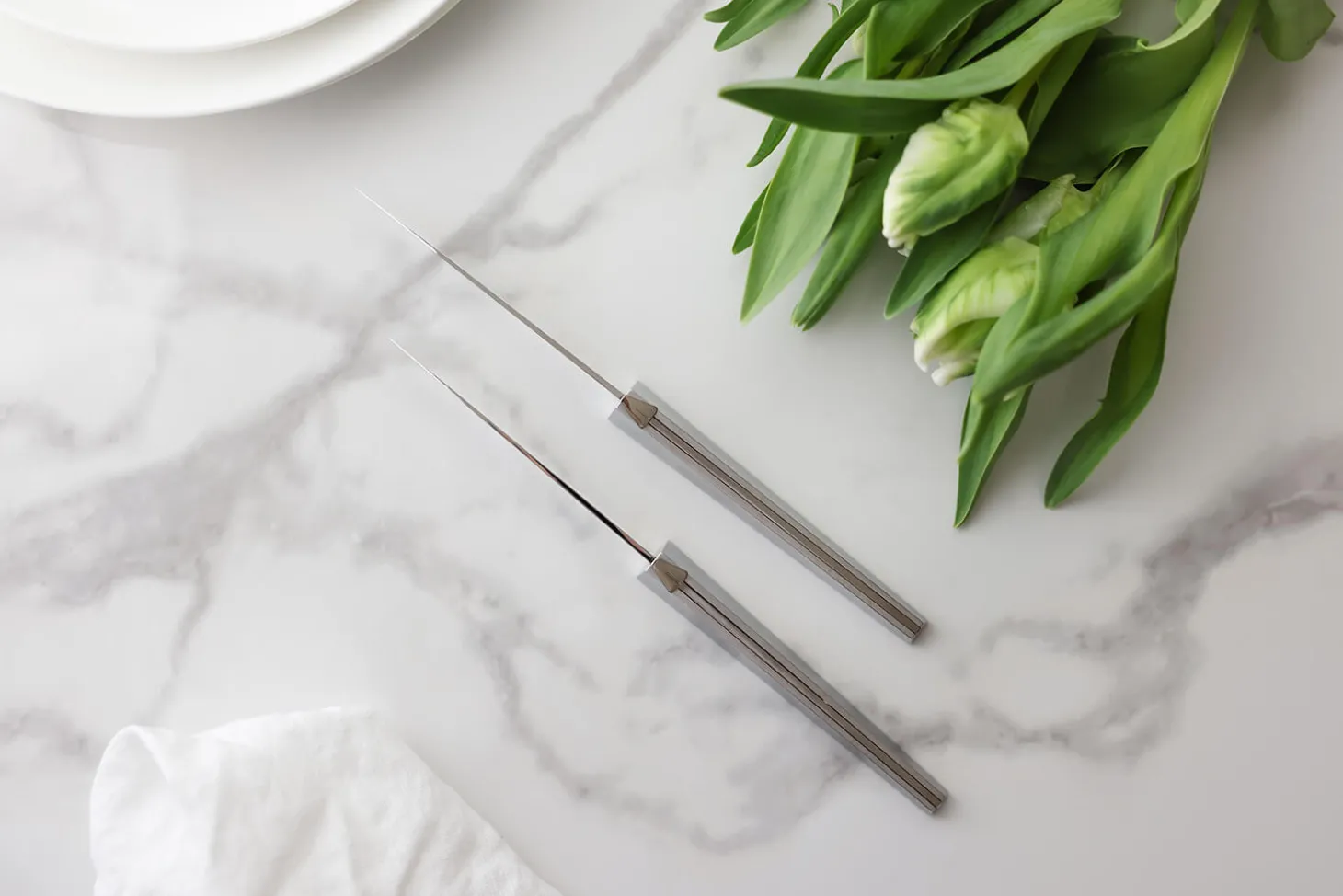 Coffret de 6 couteaux de table Forge de Laguiole J-M Wilmotte X Cyril Lignac manches en aluminium