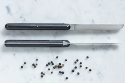 Coffret de 6 couteaux de table Forge de Laguiole Andrée Putman manches rivetés en ébène