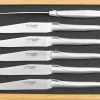Coffret de 6 couteaux de table Laguiole en Aubrac tout inox manches mats