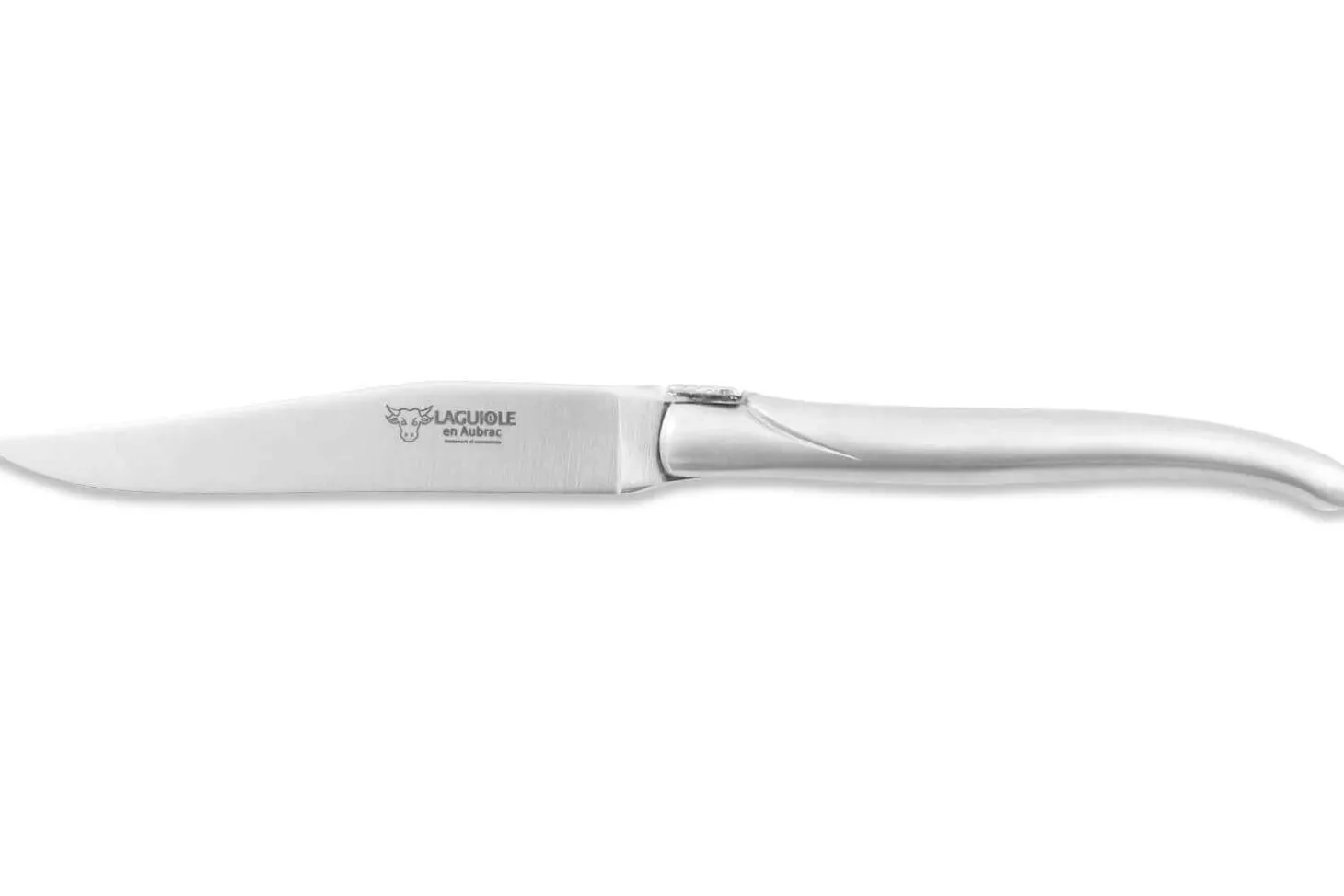 Coffret de 6 couteaux de table Laguiole en Aubrac tout inox manches mats