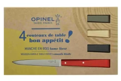 Coffret de 4 couteaux de table Opinel Bon Appétit Loft n°125 lames 11cm en inox manches en charme