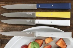 Coffret de 4 couteaux de table Opinel Bon Appétit Céleste n°125 lames 11cm en inox manches en charme