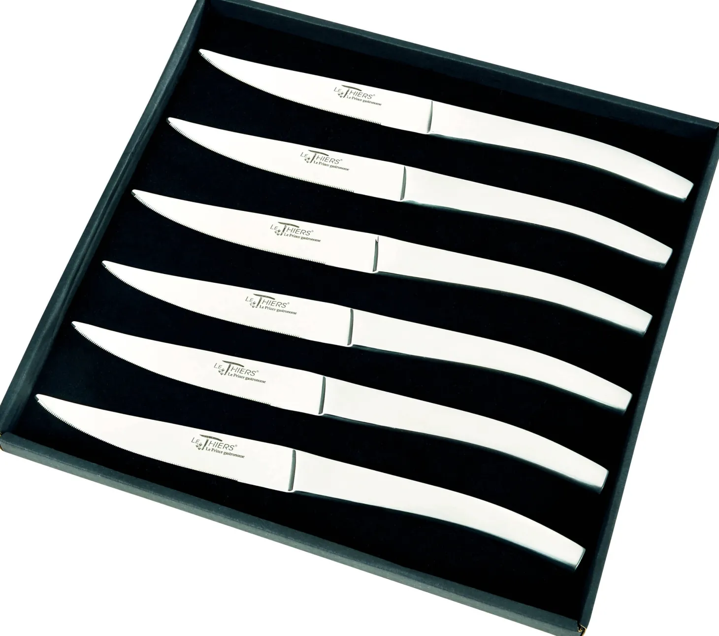 Coffret de 6 couteaux de table Thiers Au Nain tout inox