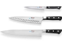 Coffret de 3 couteaux japonais MAC Professional office + chef alvéolé 20cm + chef 24cm