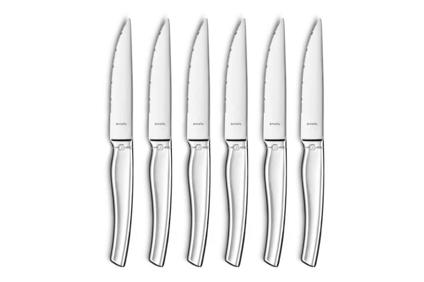 Coffret de 6 couteaux à steak Amefa Goliath tout inox
