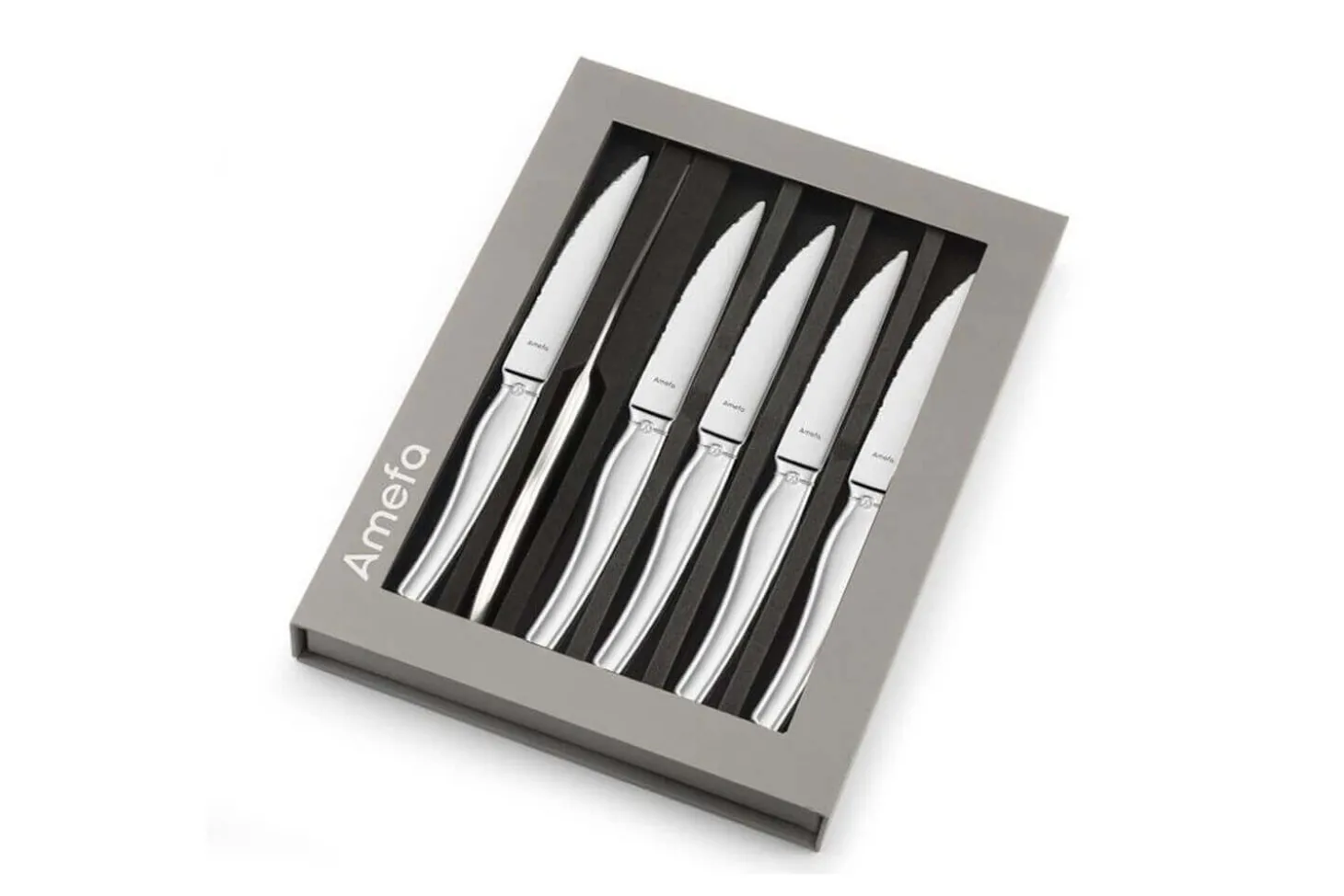 Coffret de 6 couteaux à steak Amefa Goliath tout inox