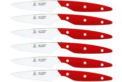 Coffret de 6 couteaux à steak Brasserie Au Nain rouge pastello lame lisse
