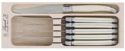 Coffret de 6 couteaux à steak microdentés Laguiole par André Verdier