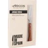Coffret de 6 couteaux à steak/pizza Arcos lame dentelée 11cm manche en bois de hêtre compressé