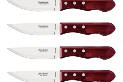 Coffret de 4 couteaux à steak Tramontina Jumbo coloris rouge