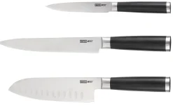 Coffret de 3 couteaux type japonais Kitchen Artist design authentique