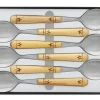 Coffret de 6 cuillères de table Nontron 87602 manche buis rond 20cm