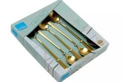 Coffret de 6 cuillères mazagran Amefa Austin inox revêtement coloré