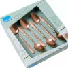 Coffret de 6 cuillères à moka Amefa Austin inox revêtement coloré