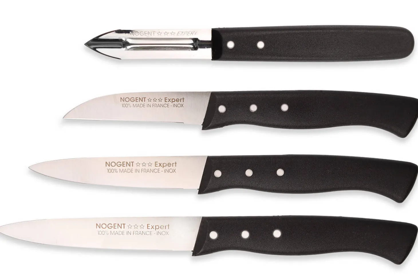 Coffret de cuisine Nogent Les Basiques Expert 4 pièces manche noir