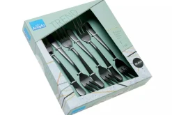 Coffret de 6 fourchettes dessert Amefa Austin inox revêtement coloré