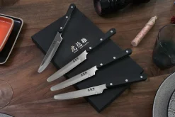 Coffret de table Wusaki 4 couteaux à steak 10.5cm à bout rond