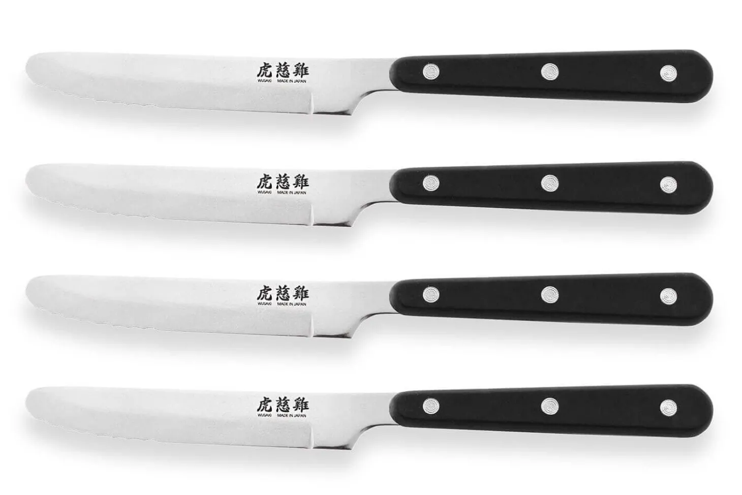 Coffret de table Wusaki 4 couteaux à steak 10.5cm à bout rond