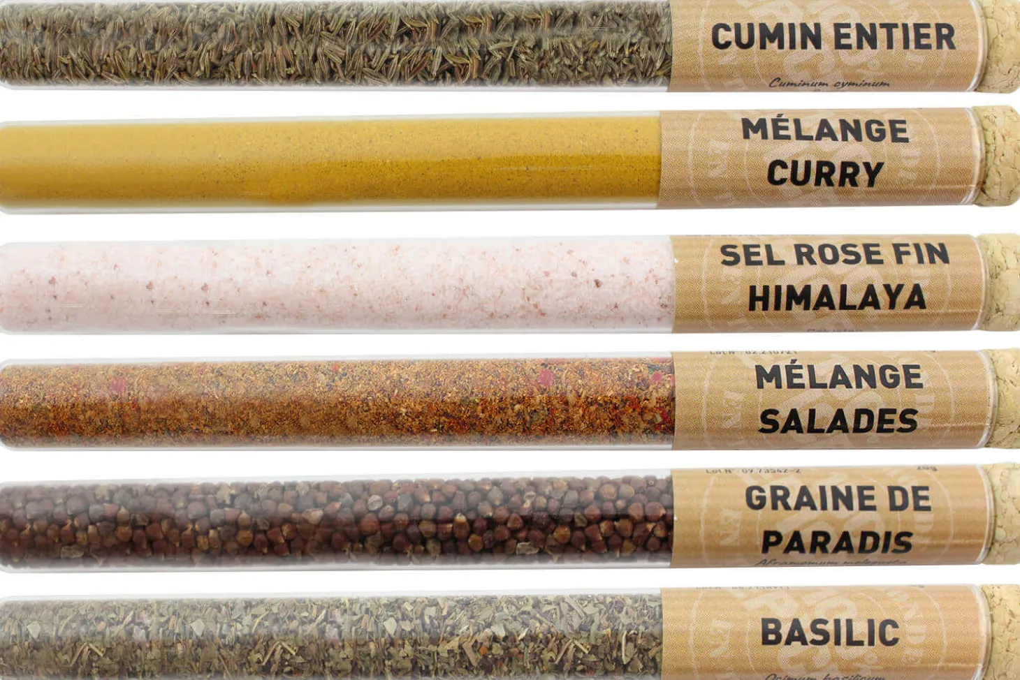 Coffret d'épices Le Monde en Tube Légumes et Crudités 6 saveurs