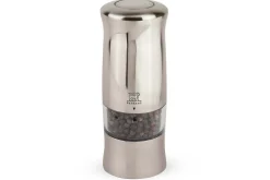 Coffret duo de moulins électriques à sel et à poivre Peugeot Zeli 14cm en ABS brossé