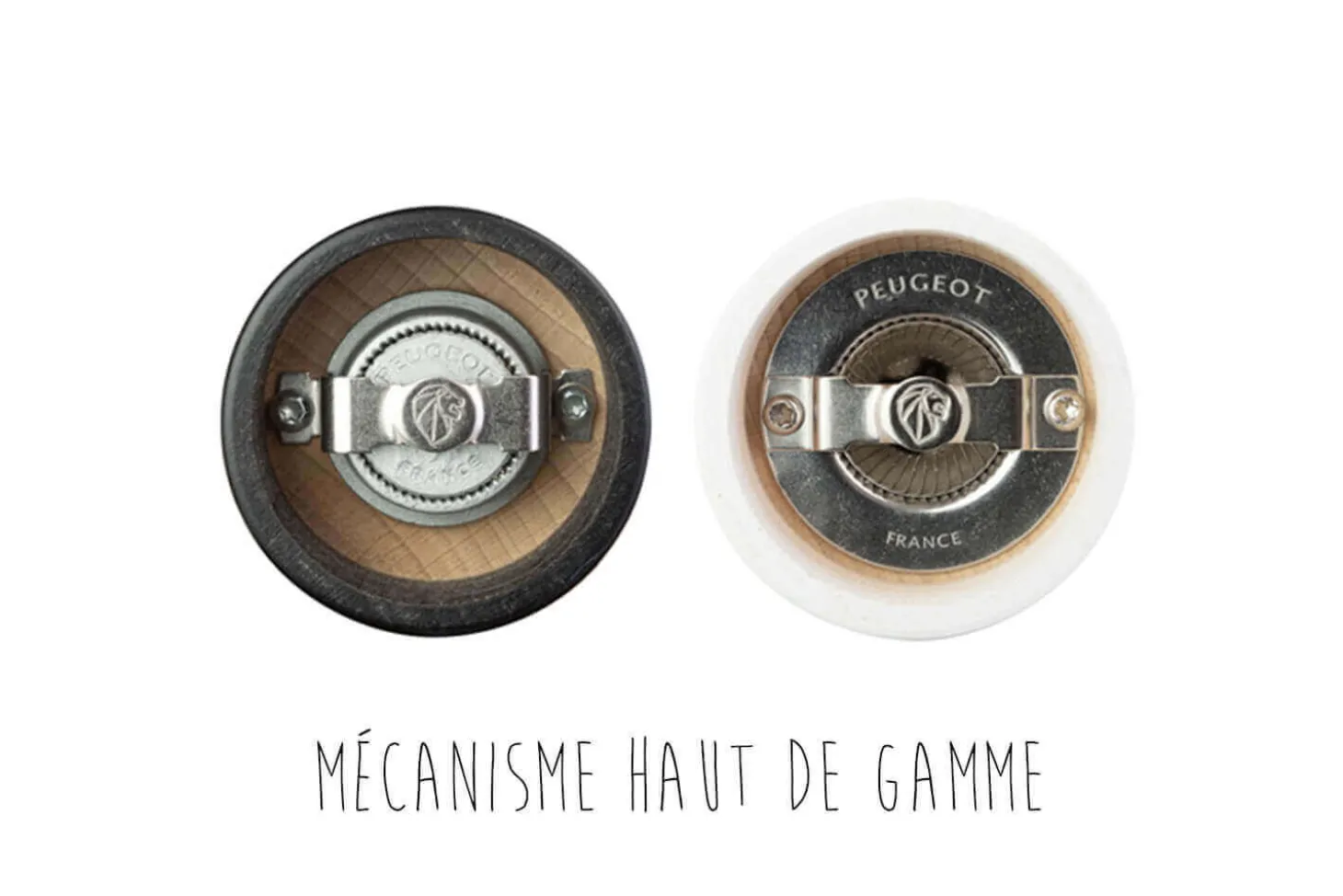 Coffret duo moulin à sel et poivre Peugeot Tahiti en bois noir + blanc