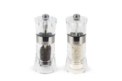 Coffret duo moulin à sel et poivre Peugeot Oslo en acrylique et inox 14cm