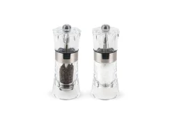 Coffret duo moulin à sel et poivre Peugeot Oslo en acrylique et inox 14cm