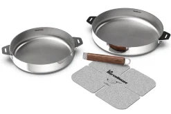 Coffret duo poêles Cookut La Merveilleuse en inox finition miroir