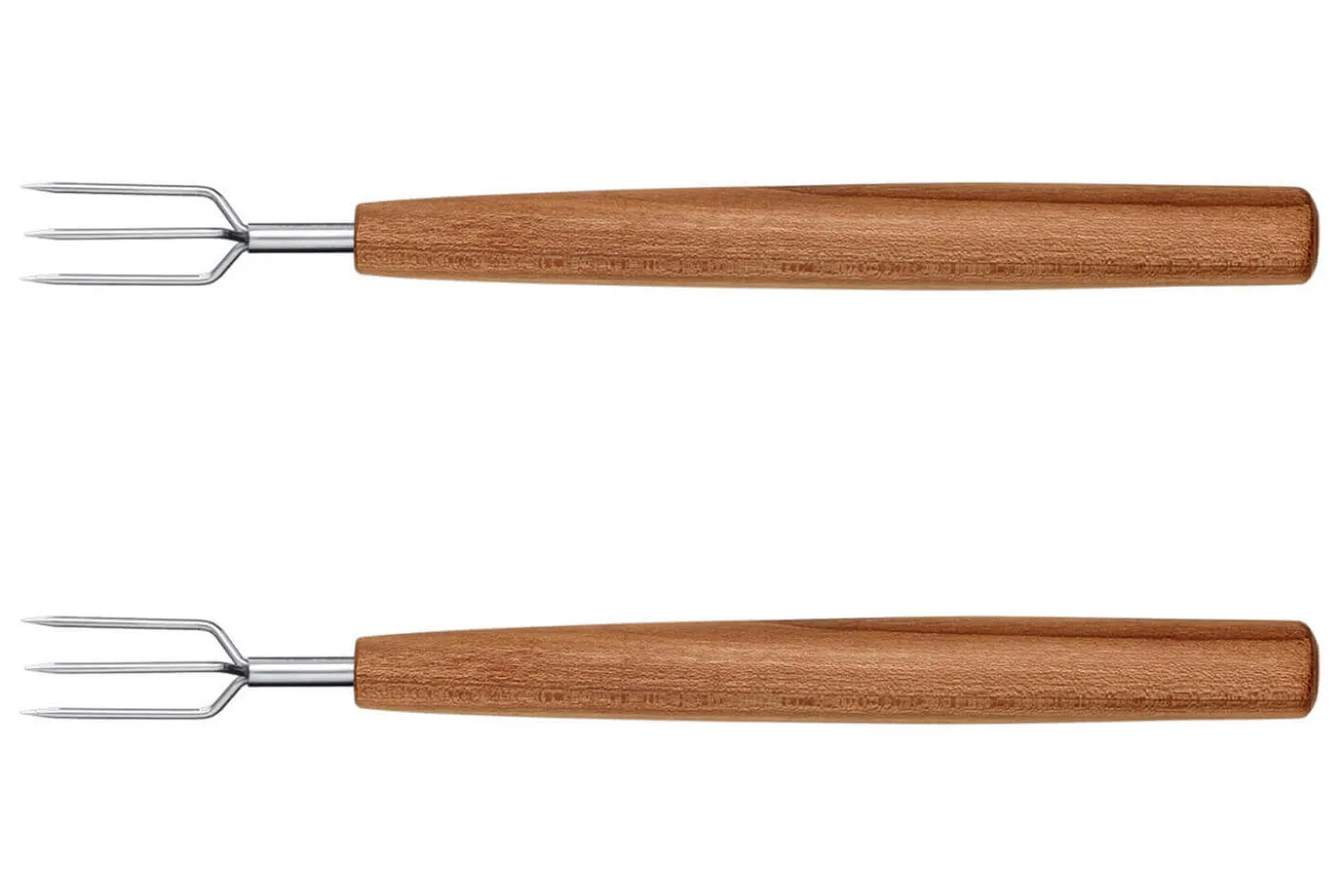 Coffret 2 fourchettes à pommes de terre Triangle Sense inox et manche prunier