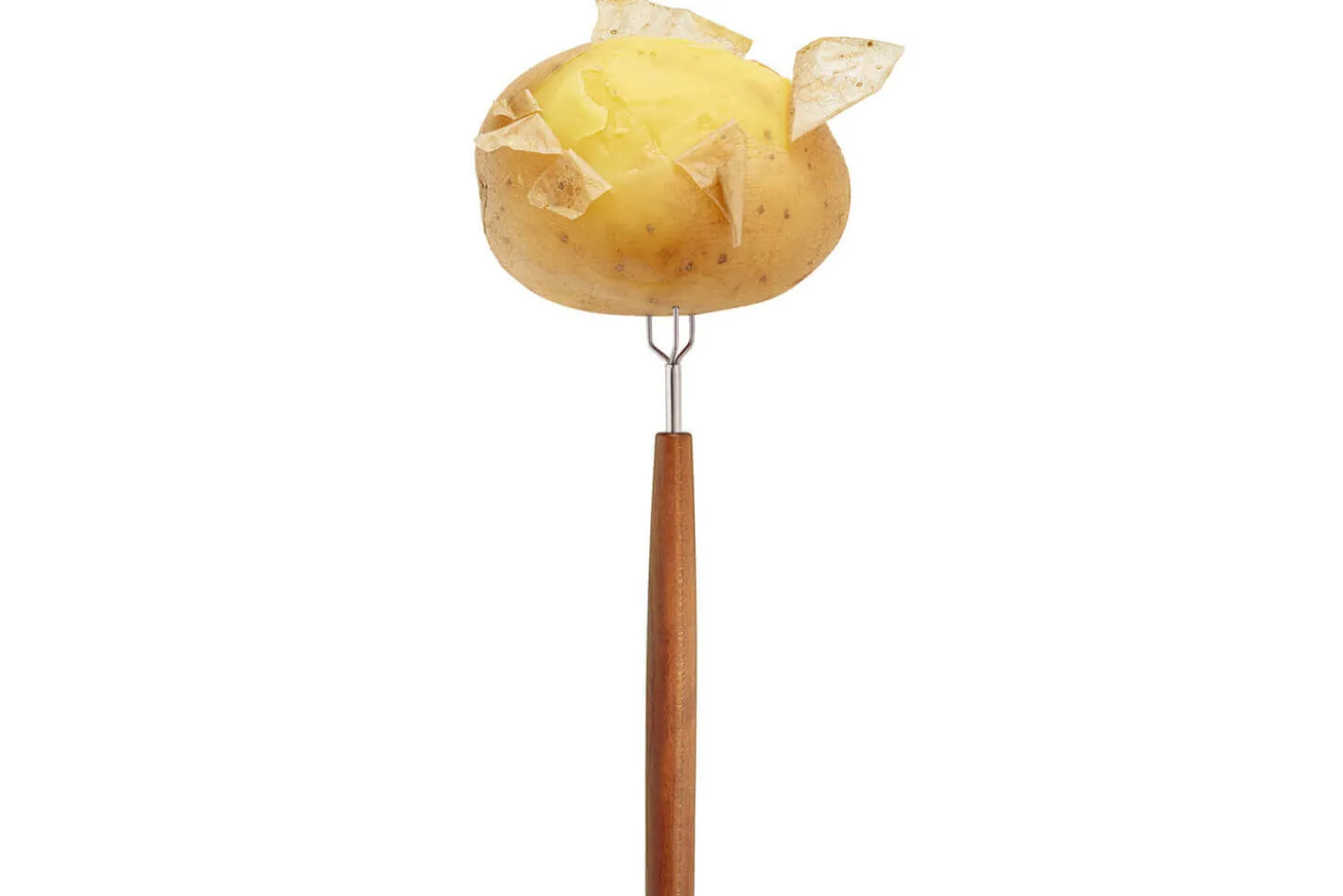 Coffret 2 fourchettes à pommes de terre Triangle Sense inox et manche prunier