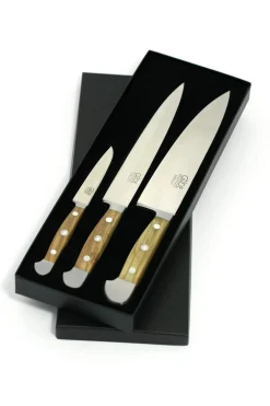 Coffret Güde 3 couteaux forgés Alpha Olive