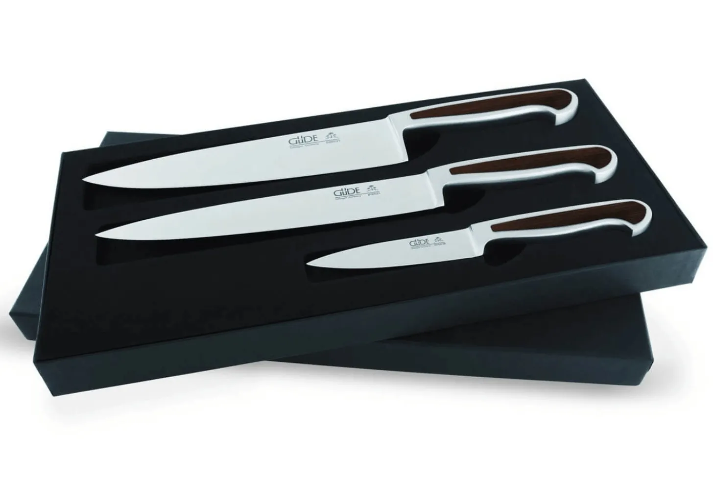 Coffret Güde Delta 3 couteaux en acier forgés à la main