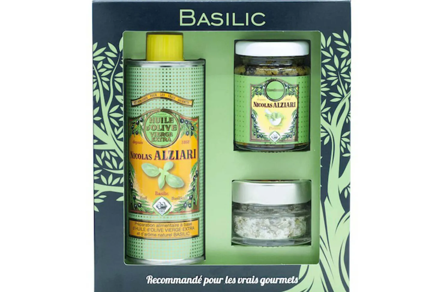 Coffret gourmand Nicolas Alziari Mon Retour du Marché - Basilic