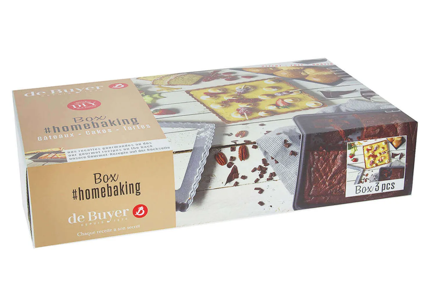 Coffret gâteau cake tarte De Buyer Homebaking 3 pièces