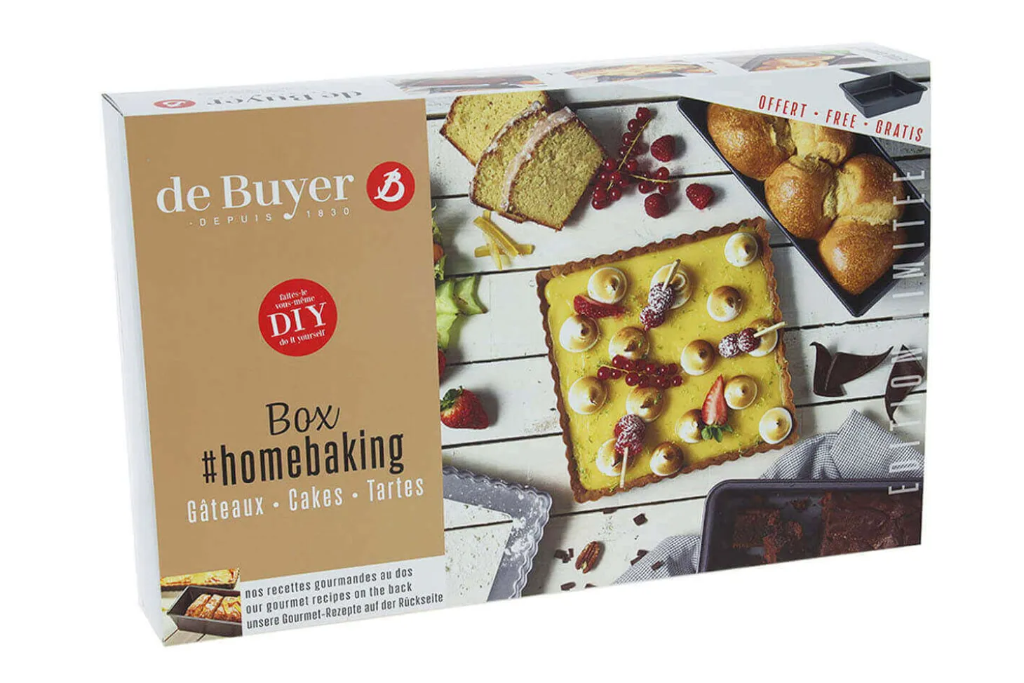 Coffret gâteau cake tarte De Buyer Homebaking 3 pièces