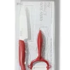 Coffret Kyocera couteau 11cm et Eplucheur vertical manche rouge