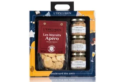 Coffret L'Epicurien Boulevard des amis - 3 tartinables + 150g de biscuits apéro