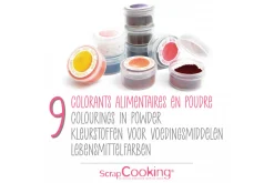 Coffret 9 mini colorants artificiels en poudre Scrapcooking 15,8g