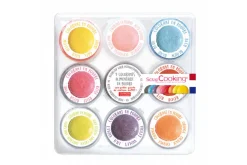 Coffret 9 mini colorants artificiels en poudre Scrapcooking 15,8g