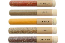 Coffret 5 mini tubes d'épices Le Monde en Tube Mes p'tites épices Les baroudeurs