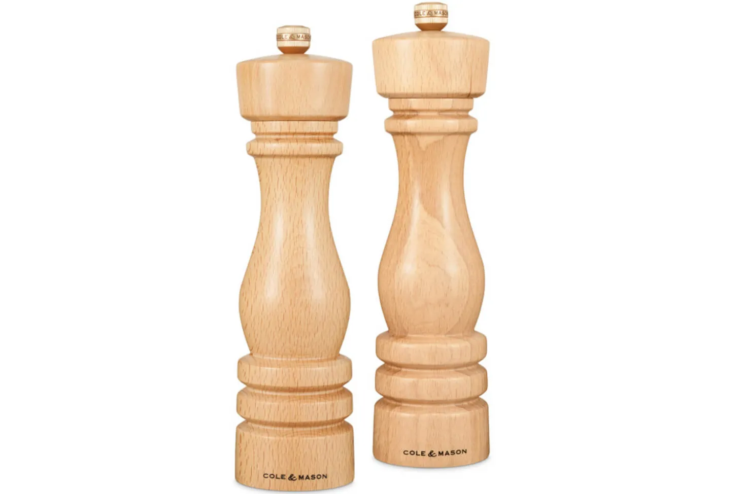 Coffret moulins sel et poivre Cole & Mason London hêtre 22cm