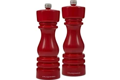 Coffret moulins sel et poivre Cole & Mason London rouge gloss 18cm