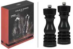 Coffret moulins sel et poivre Cole & Mason London noir gloss 18cm