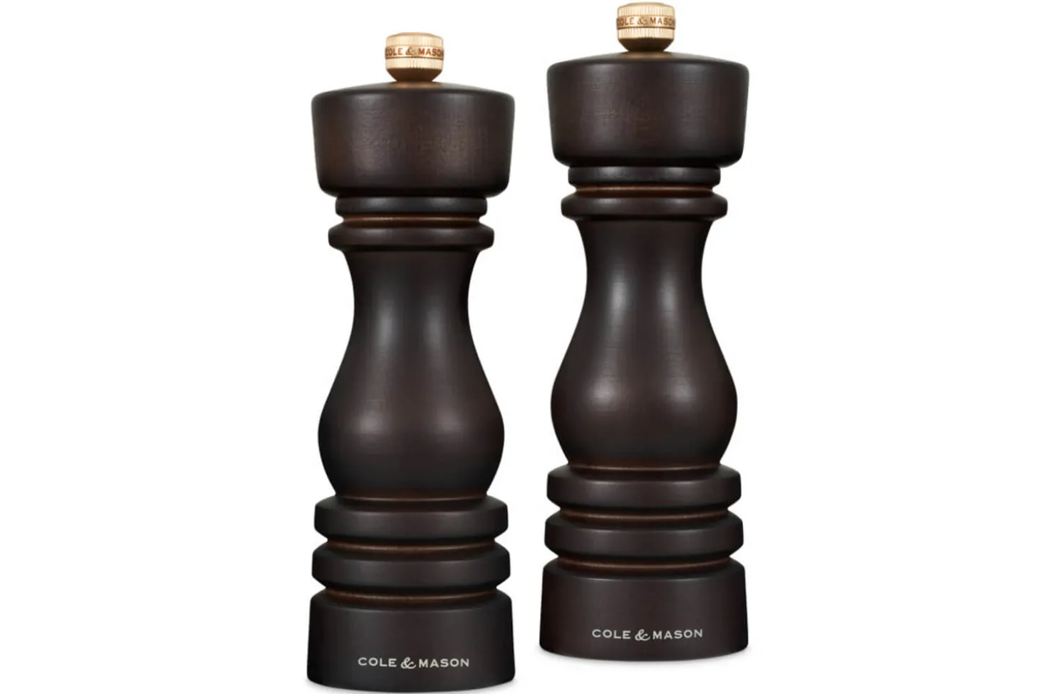 Coffret moulins sel et poivre Cole & Mason London chocolat 18cm
