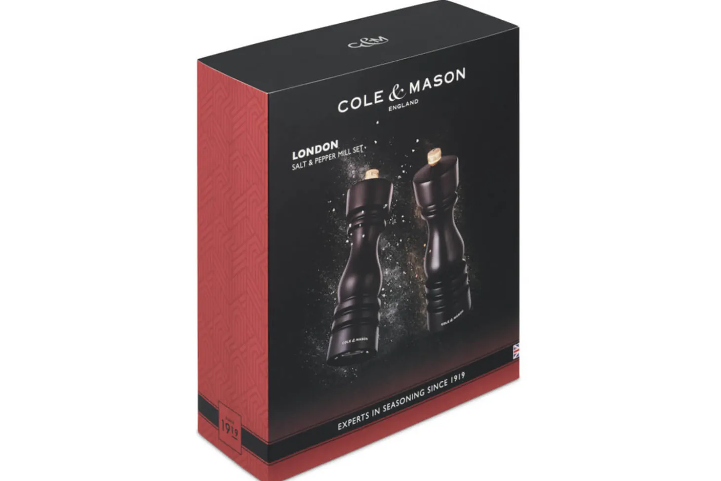Coffret moulins sel et poivre Cole & Mason London chocolat 18cm
