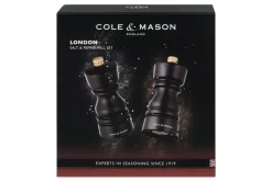Coffret moulins sel et poivre Cole & Mason London chocolat 13cm