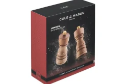Coffret moulins sel et poivre Cole & Mason London hêtre 13cm
